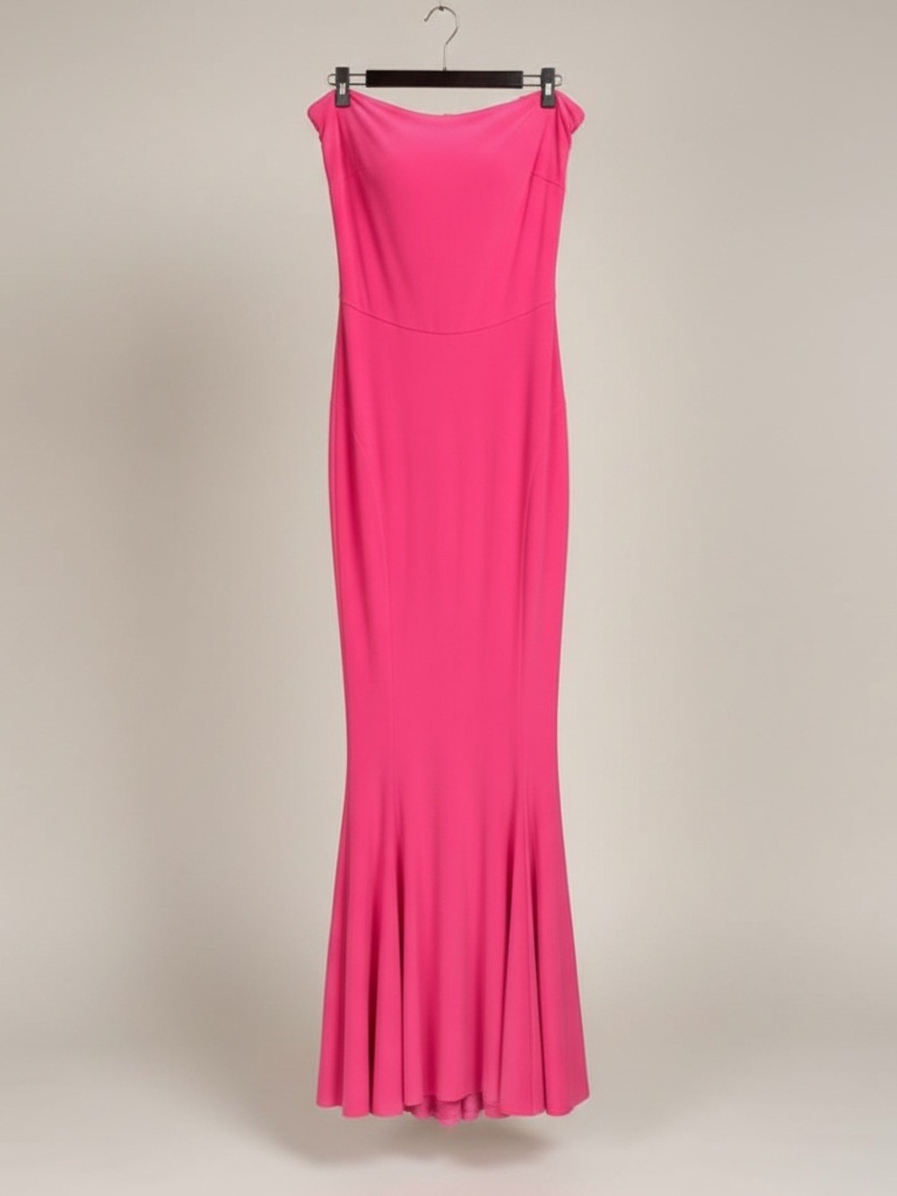 Norma Kamali Pink Strapless Mermaid Gown Bodycon Maxi Dress Barbiecore